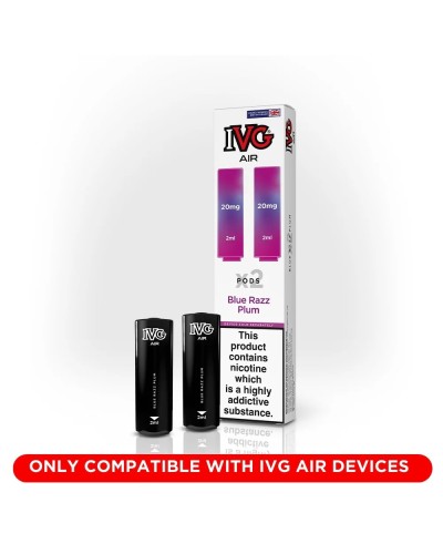 Blue Razz Plum IVG Air Pods 2 pack | 2 for £8