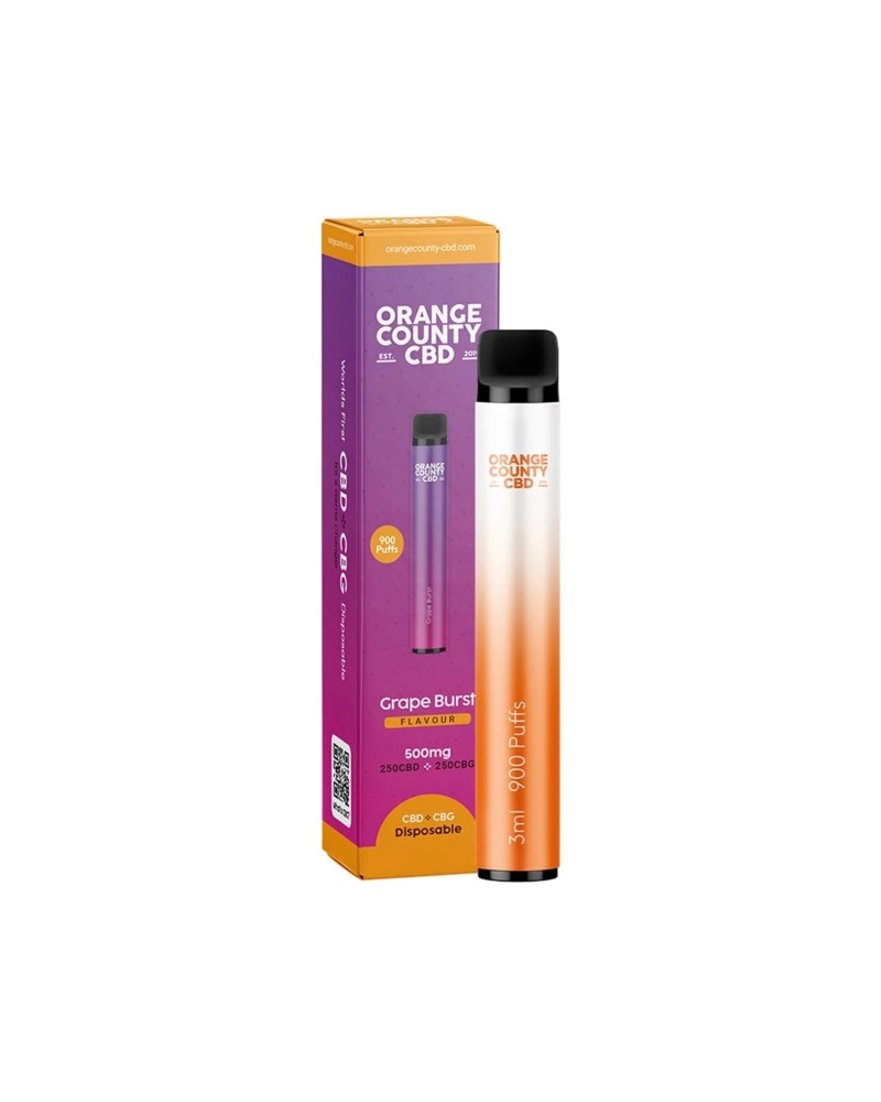 Grape Burst 2ml CBD/CBG - (500mg) Disposable by Orange County CBD