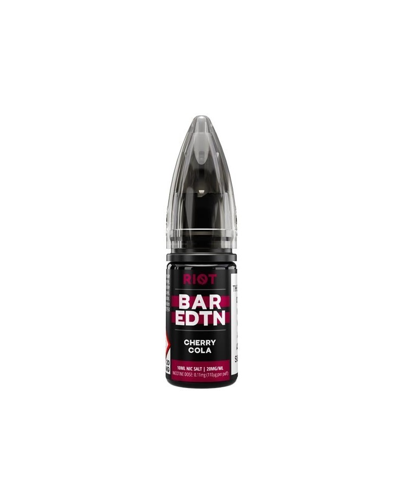 Cherry Cola Riot Bar Edtn 10ml Nic Salt 10mg +20mg